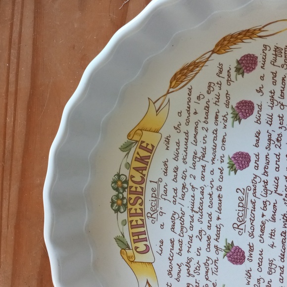 Ashley CeramicsEnglandVintage Flan/Quiche/Pie Dish Oven/Micro/Freezer Proof NWOT - Picture 7 of 14